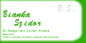 bianka szidor business card